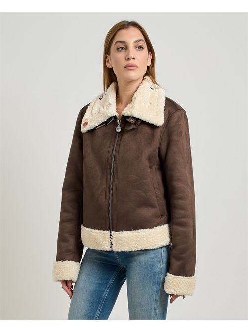 Giubbotto donna Richmond X con collo in pelleccia RICHMOND X | UXA25156GBBROWN